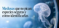 Medusa luna nadando en un acuario especializado