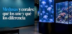 Medusas y corales en acuarios distintos