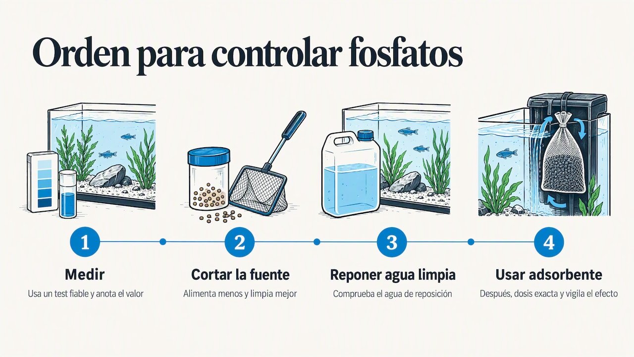 Cómo el alimento sobrante hace subir los fosfatos