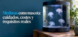 Medusas nadando en un acuario casero especializado
