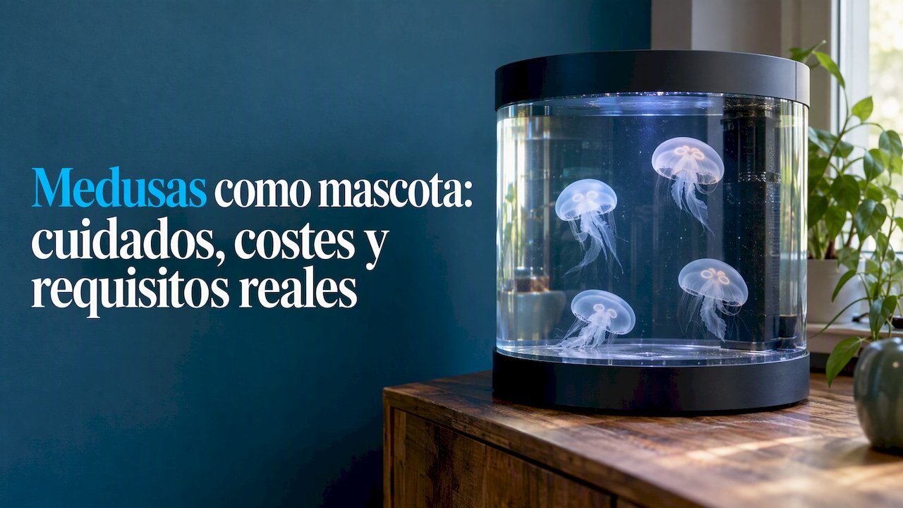 Medusas nadando en un acuario casero especializado