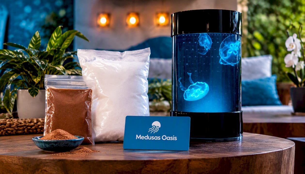 Alimento seco para medusas